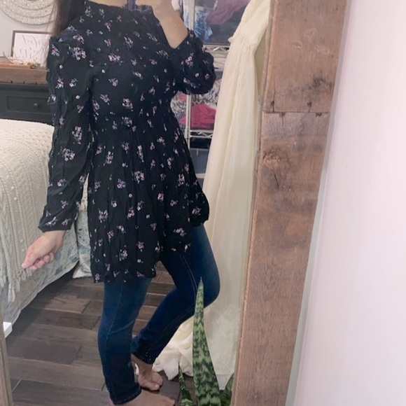 Wild fable floral smocked tunic/dress size extra large fit small - Picture 1 of 7